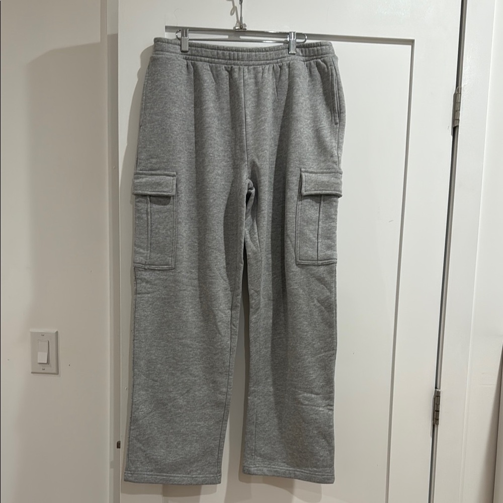 Fashion Nova Gray Track Pants with Relaxed Fit and Elastic Waistband